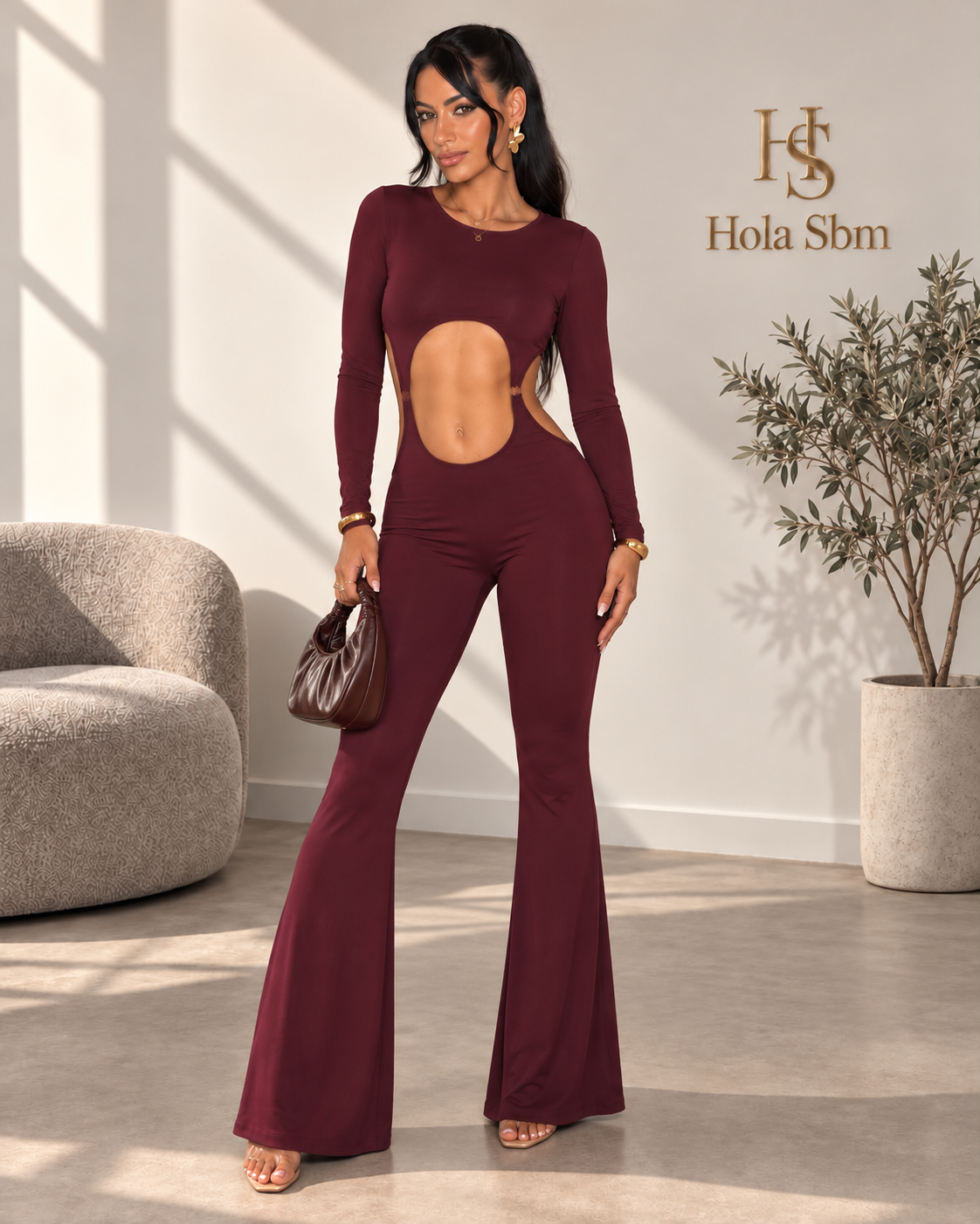 Jumpsuit Velkara Bordeaux